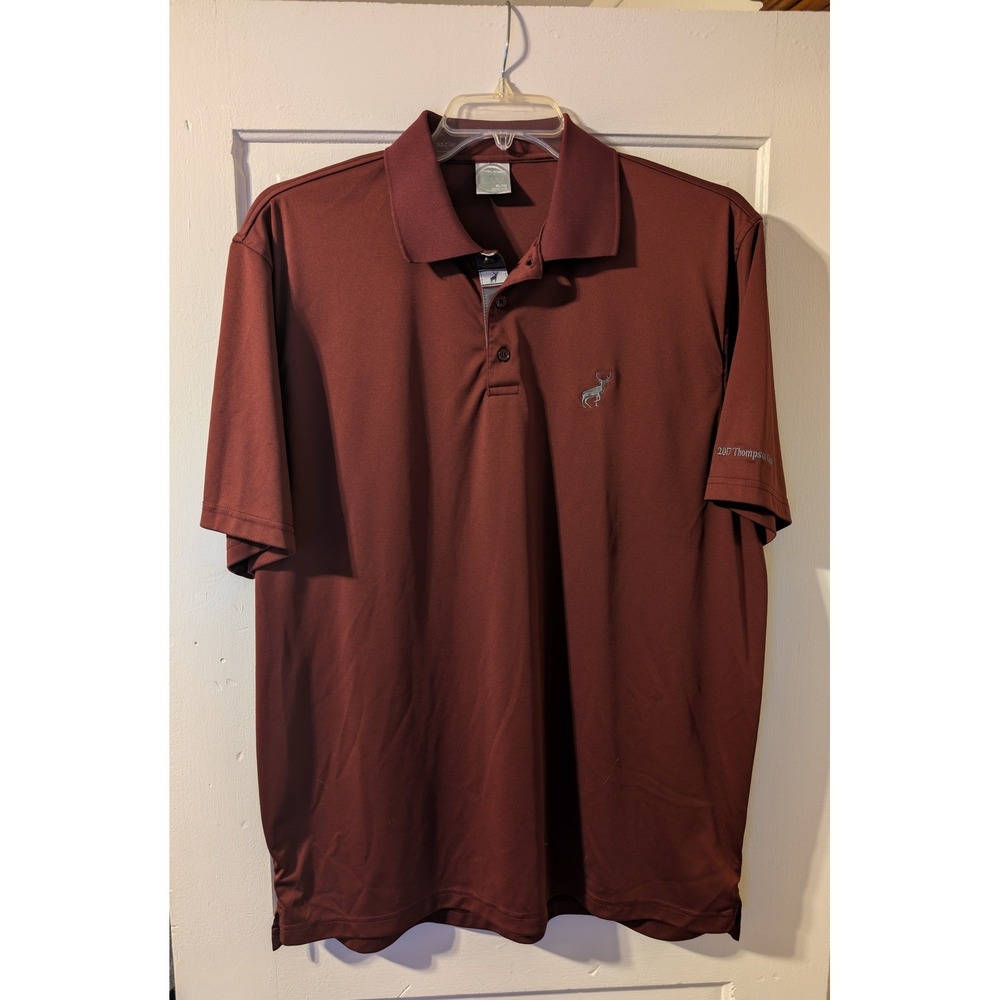 Levelwear Polo Shirt Mens XL Burgundy 2017 Thompson Cup Golf Performance